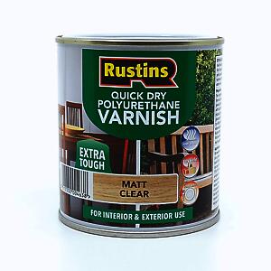 Rustins Quick Drying Poly Varnish Matt Clear 500Ml