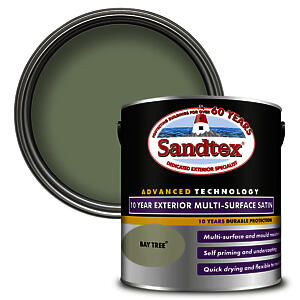 Sandtex 10 Year Multi Surface Satin Paint 2.5L Bay Tree