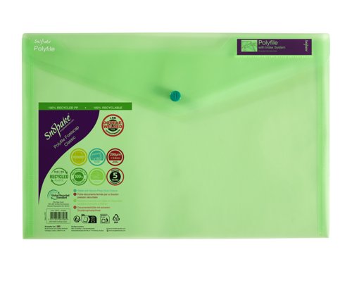 Snopake Polyfile Classic Foolscap Assorted (Pack of 5) 10087