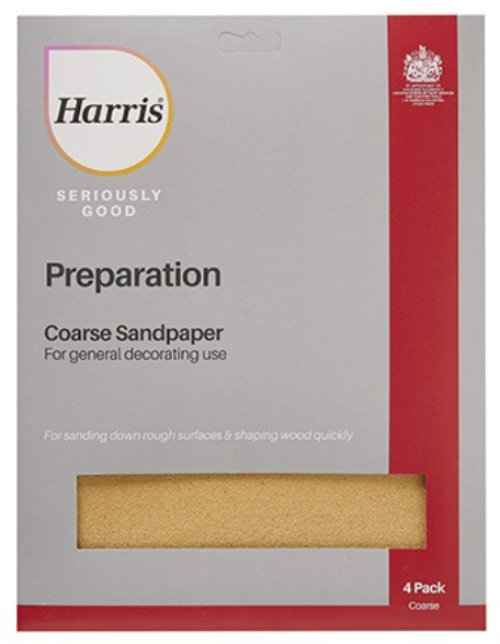 Harris Seriously Good Coarse Sandpaper | 4 Pack