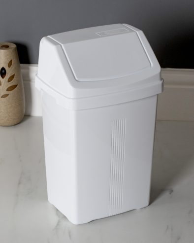 Wham Casa White Swing Bin 8 Litre - UK BUSINESS SUPPLIES