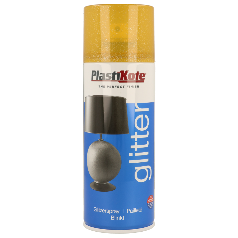 PlastiKote Glitter Effect Spray Paint | Gold | 400ml.