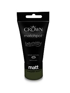 Crown Paints Matt Evergreen Echo 40Ml
