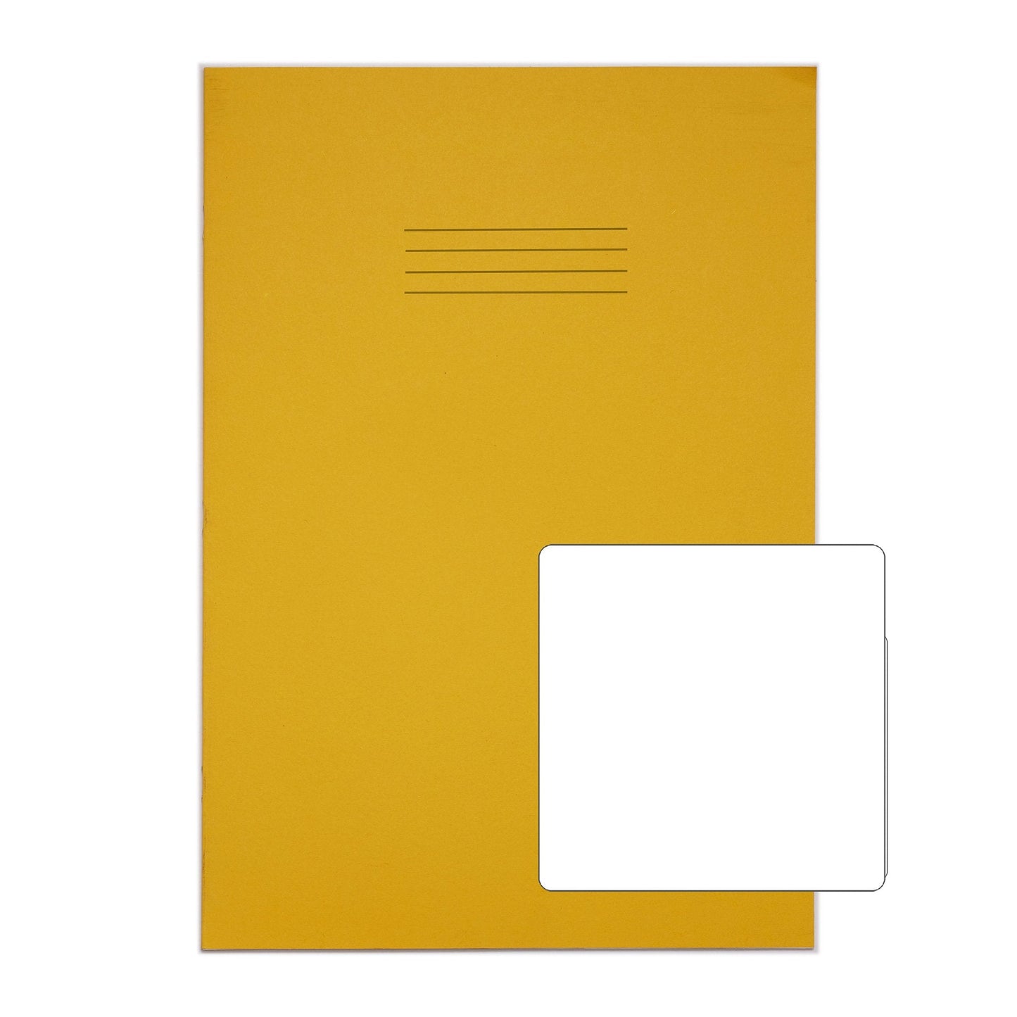 Rhino A4 Plus Exercise Book Yellow Plain 80 page (Pack 50) VDU080-113