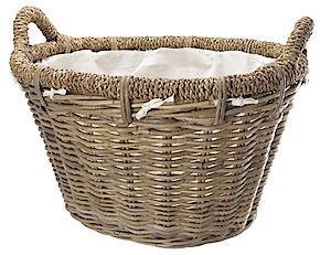 Rattan Log Basket Rosewood 0338