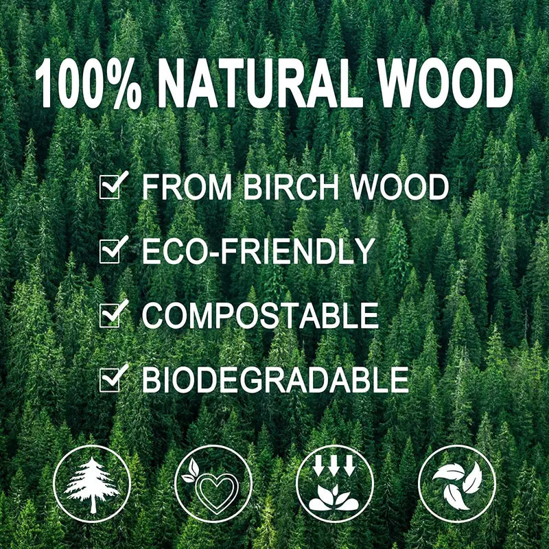 Belgravia Disposables Eco Friendly Wooden Cutlery 100's (ALL SIZES / TYPES)