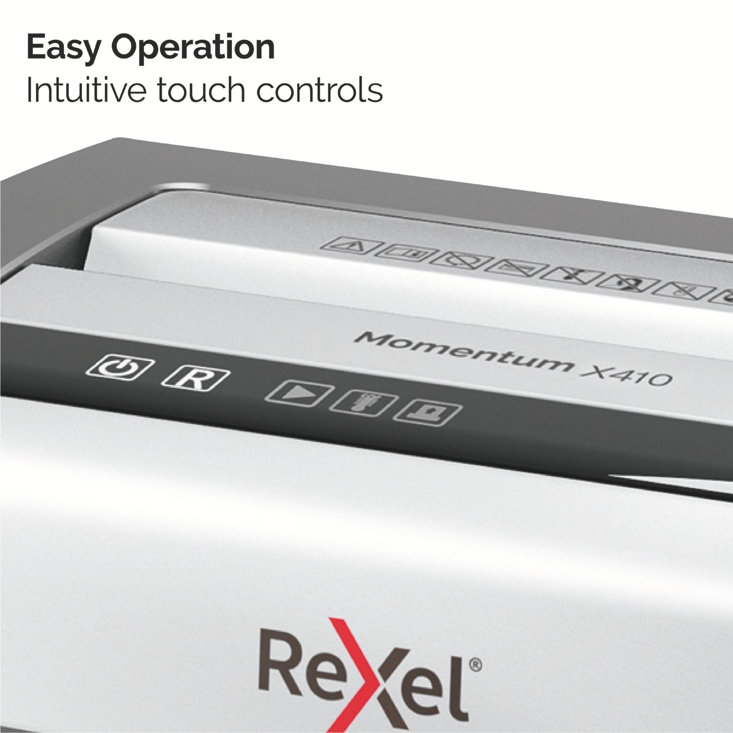 Rexel Momentum X410 Cross Cut Shredder 23 Litre 10 Sheet Black 2104571