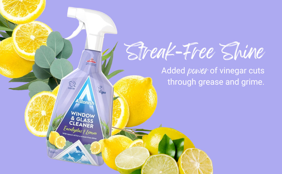 Astonish Window & Glass Cleaner Spray 750ml x 3 Pack
