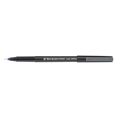 5 Star Fibre Tip Pen Medium 0.7mm Tip 0.4mm Line Blue (Pack of 12) 397964