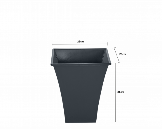 Wham Black Square Metallica Pot 23cm H307 | 2 Pack