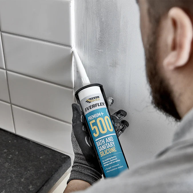 Everbuild Everflex 500 Bath And Sanitary Silicone White – 295Ml Cartridge