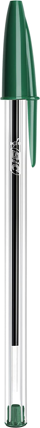 Bic Cristal Ballpoint Pen Medium Green (Pack of 50)