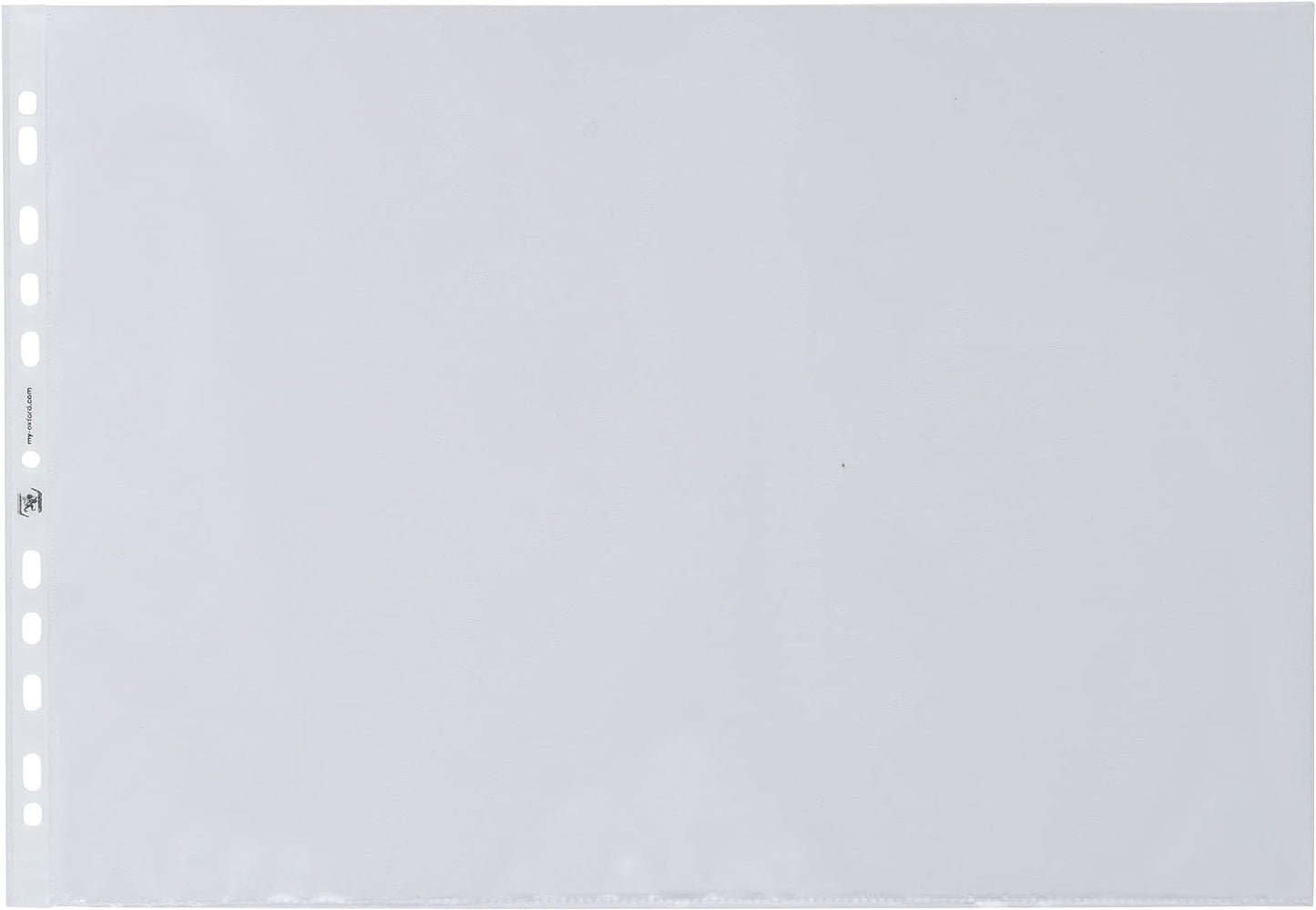 Oxford Punched Pocket Polypropylene Landscape A3 Clear 1x25 (25 Pack) 400005481