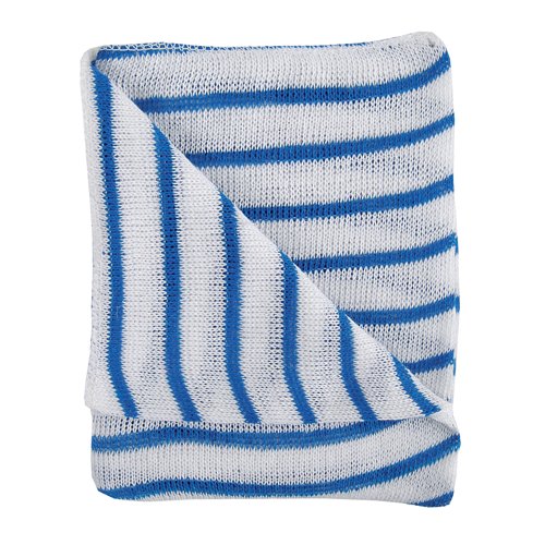 Hygiene Dishcloths 406x304mm/16x12 Inch Blue/White (Pack of 10) 100755B
