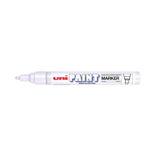 Unipaint PX-20 Paint Marker Medium Bullet White (Pack of 12) 545491000