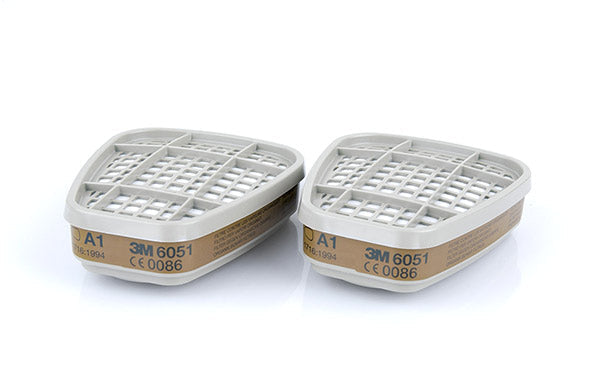 3M 6051 A1 Respirator Filter White Pack 8's