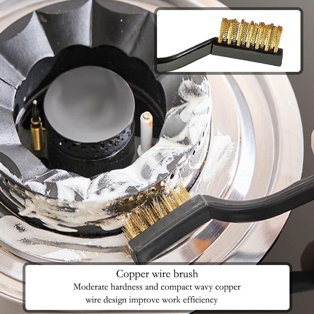 Harris Essentials Mini Wire Brush 3 Pack, Nylon, Steel & Brass