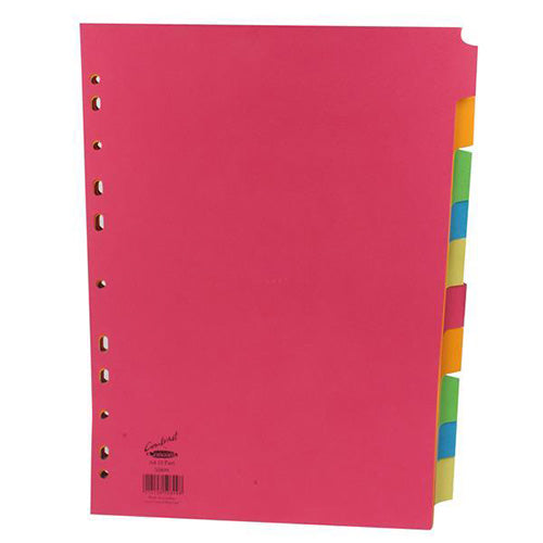 Concord Bright Divider A4 10 Part Assorted Code 50899