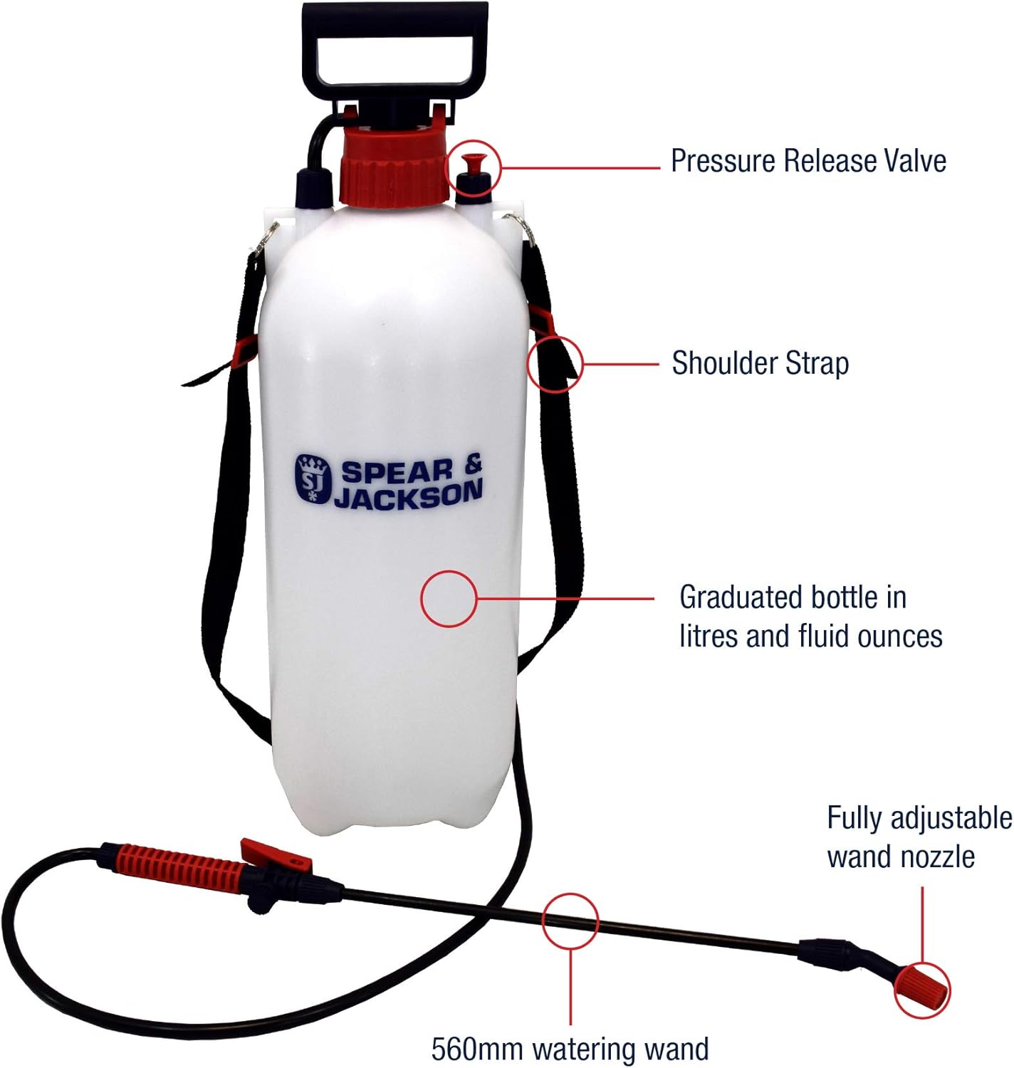 Spear & Jackson Pump Action Pressure Sprayer 8 Litre