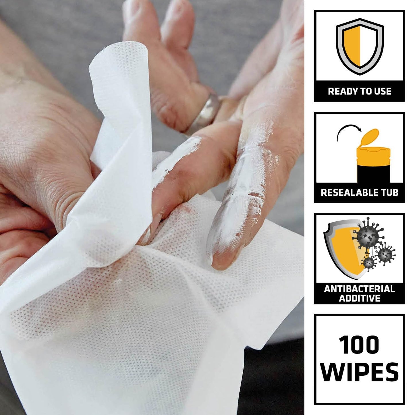 Sika - Wonder Wipes Multi-Use Cleaning Wipes For The Building Trade -100 Wipes