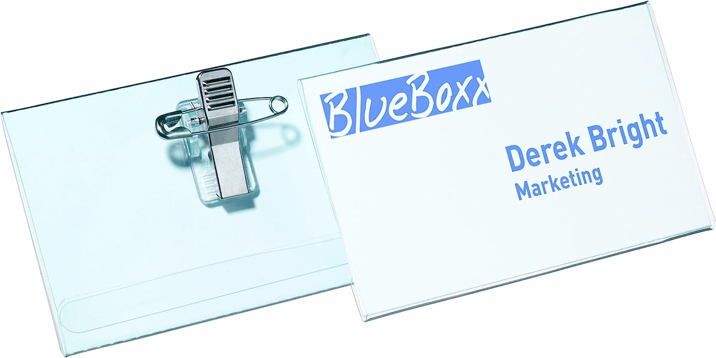 Durable Name Badge with Combi-Clip 54x90mm (Pack 50) 814519