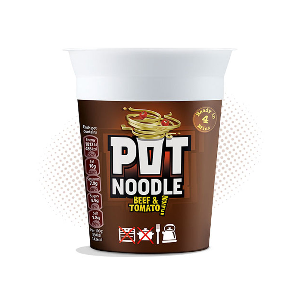 Pot Noodle Beef & Tomato Flavour 12x90g