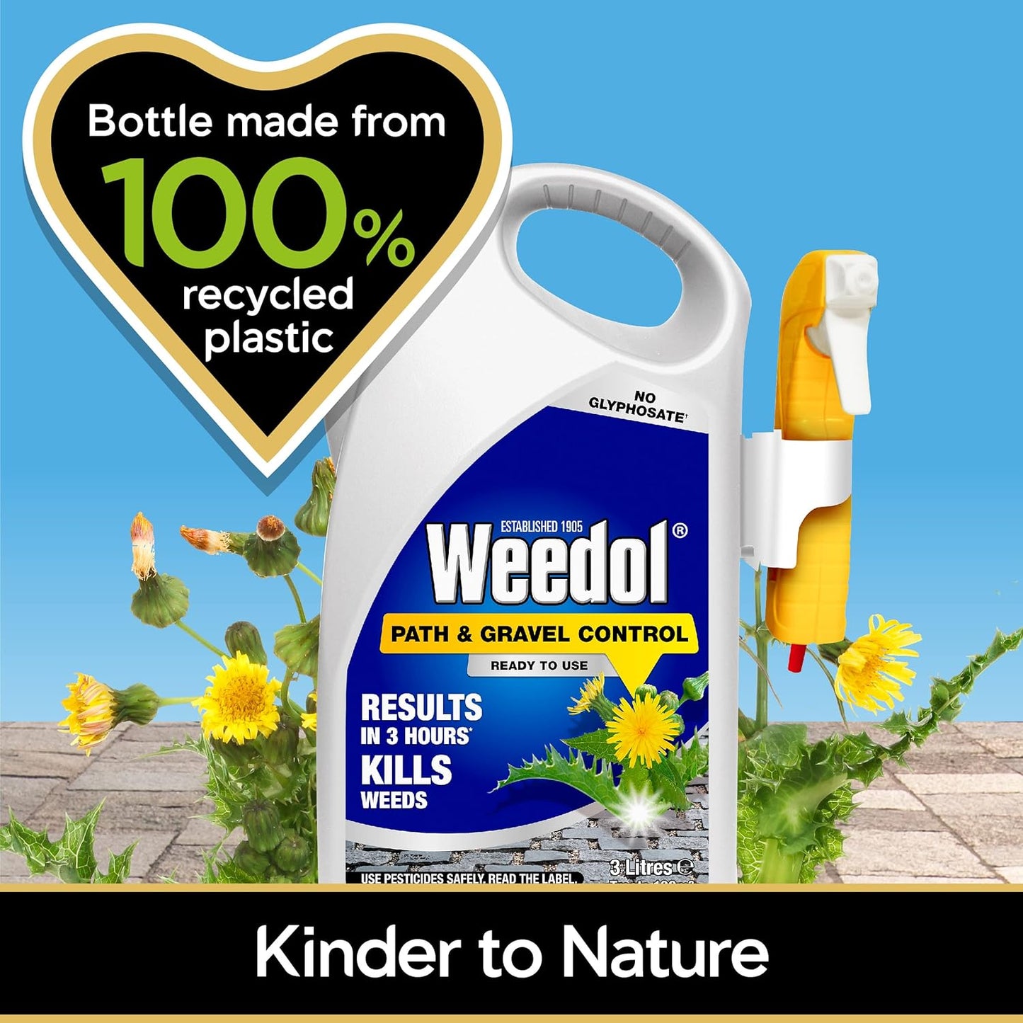 Weedol Path & Gravel Weedkiller With Manual Sprayer, Ready To Use, 3L