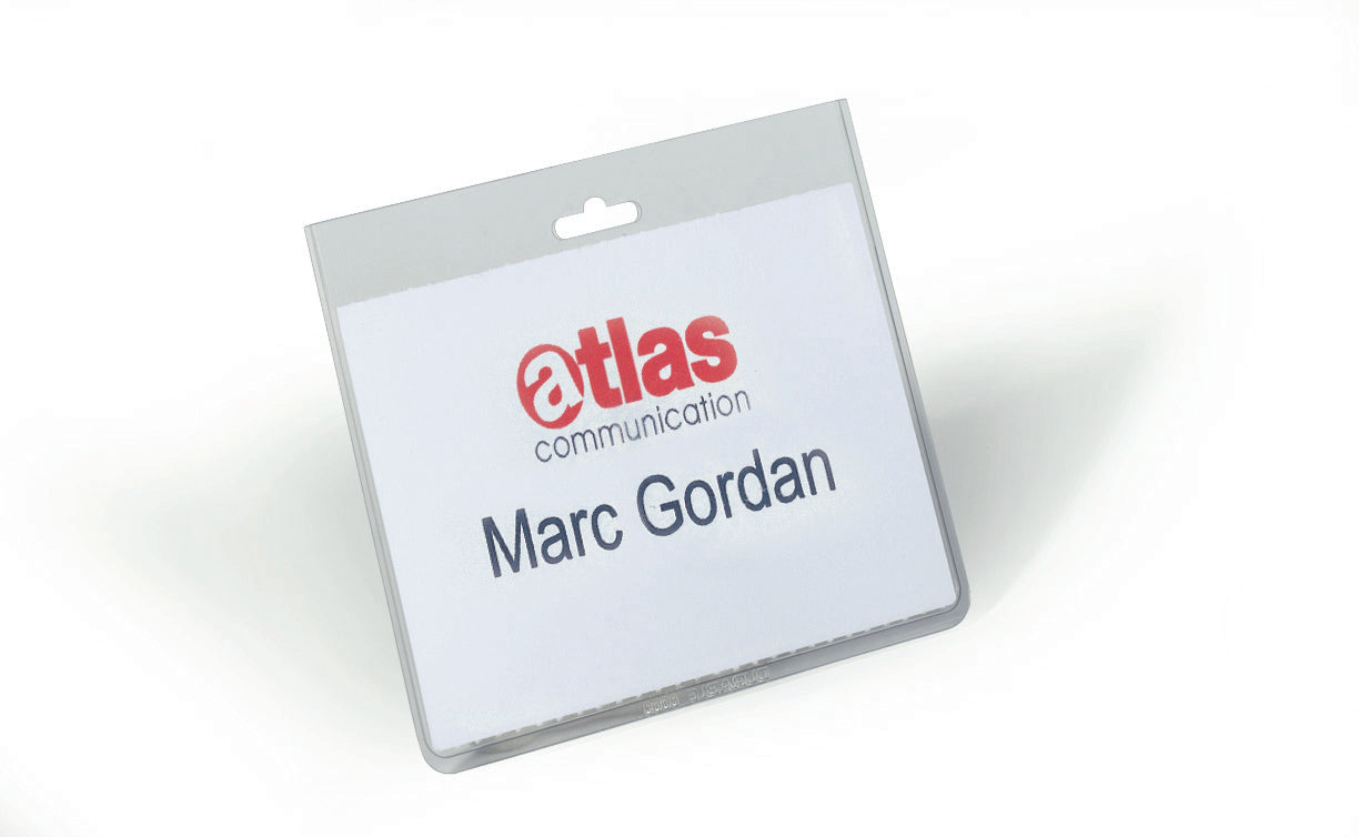 Durable Security Name Badge without Clip 60x90mm Clear (Pack 20) 813519