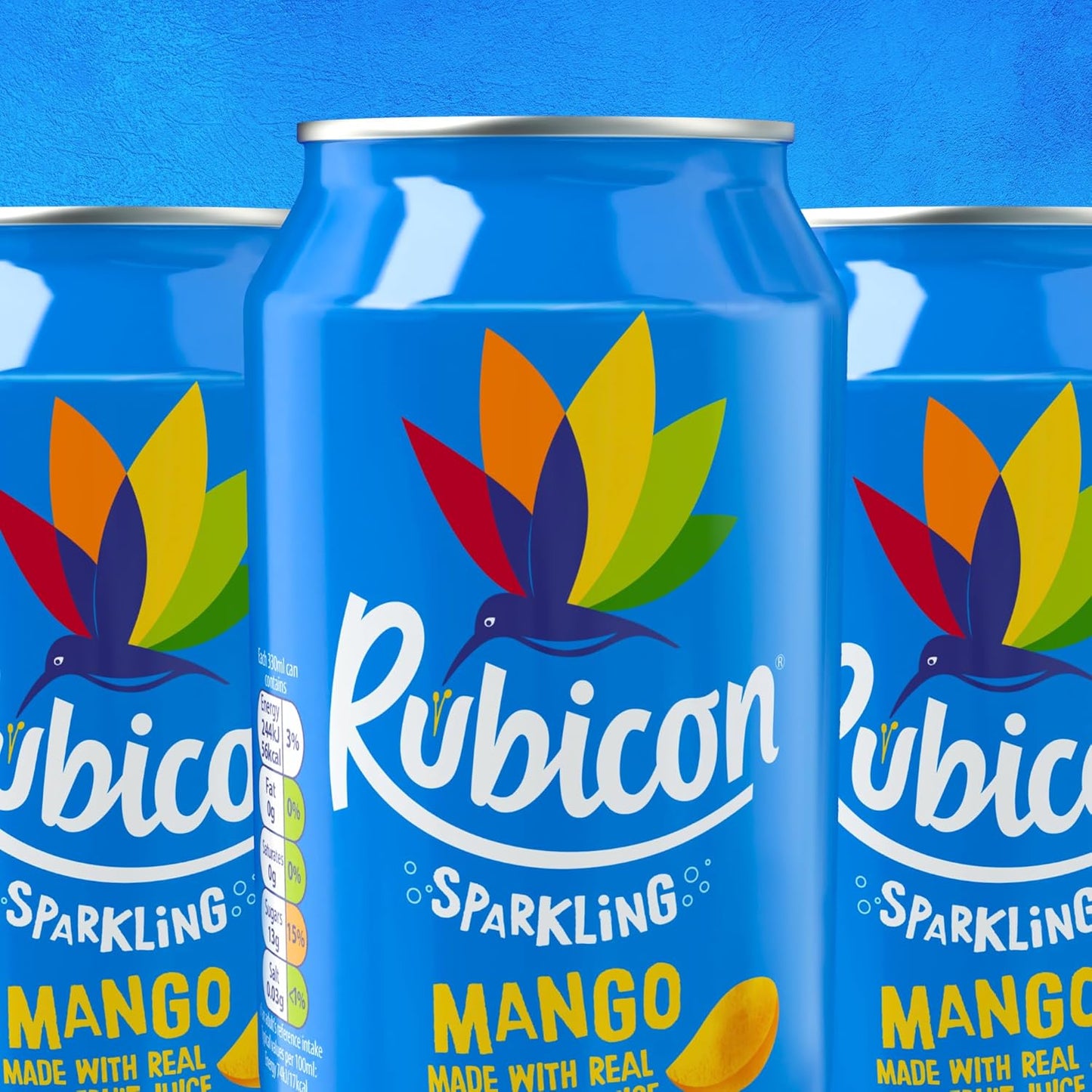 Rubicon Sparkling Mango Drink | 24 x 330ml Cans