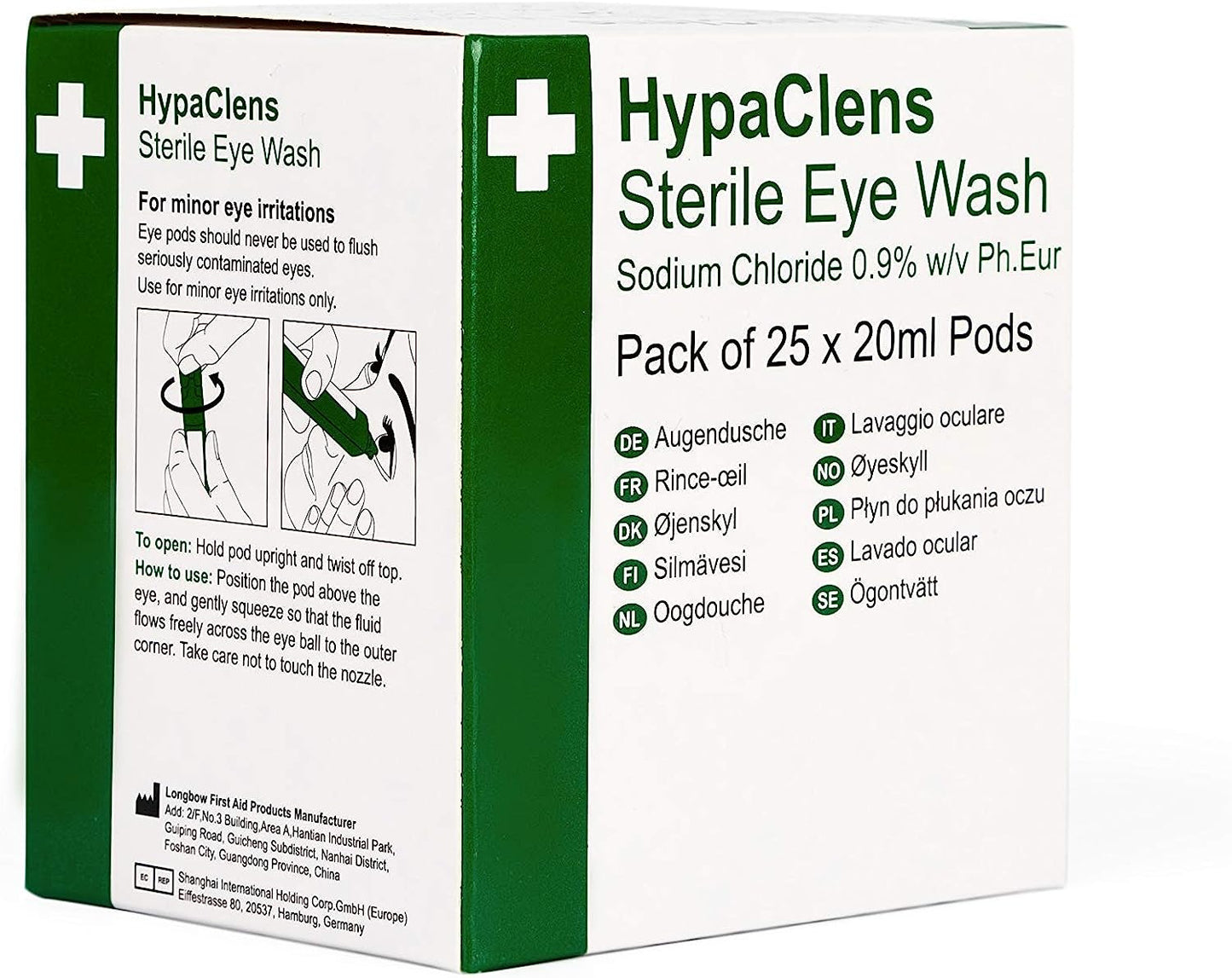 Hypaclense Saline Eye Wash Pods 5ml (Pack of 25) 2404096