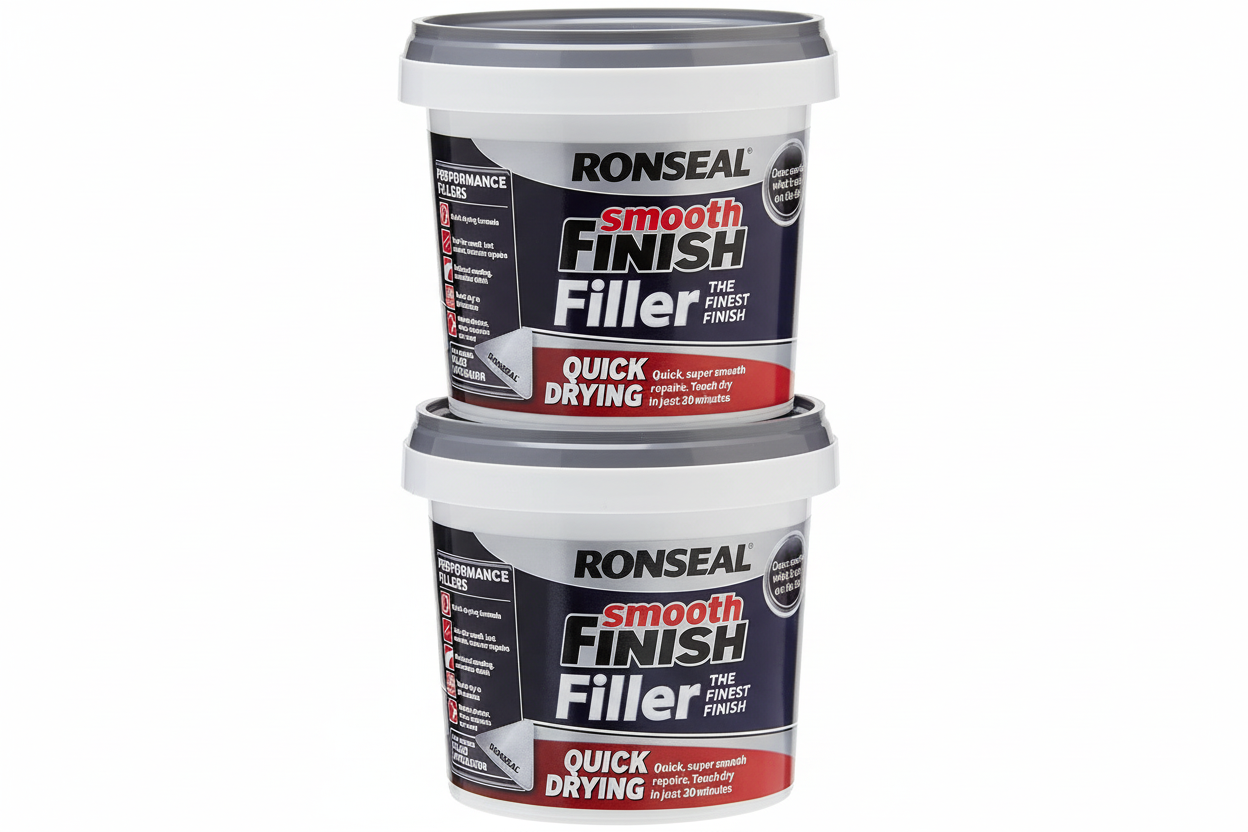 Ronseal Smooth Finish, Quick Drying Filler | White | 1 x 600g Tub