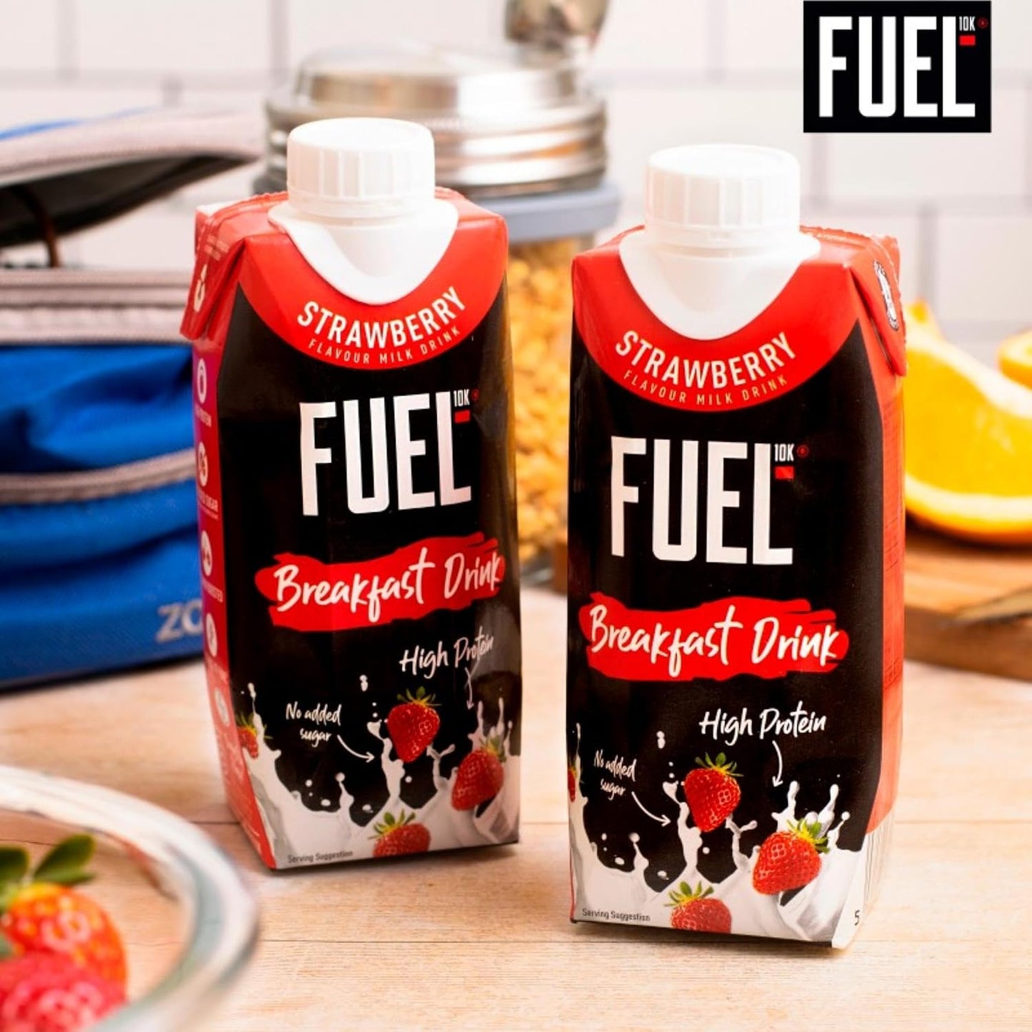 Fuel 10K Strawberry High Protein Breakfast Drink 8x330ml
