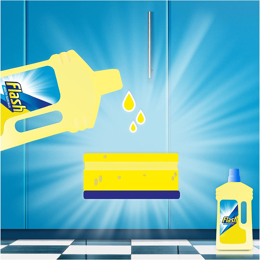 Flash Multi Surface & Floor Cleaner Lemon 5 Litre - UK BUSINESS SUPPLIES