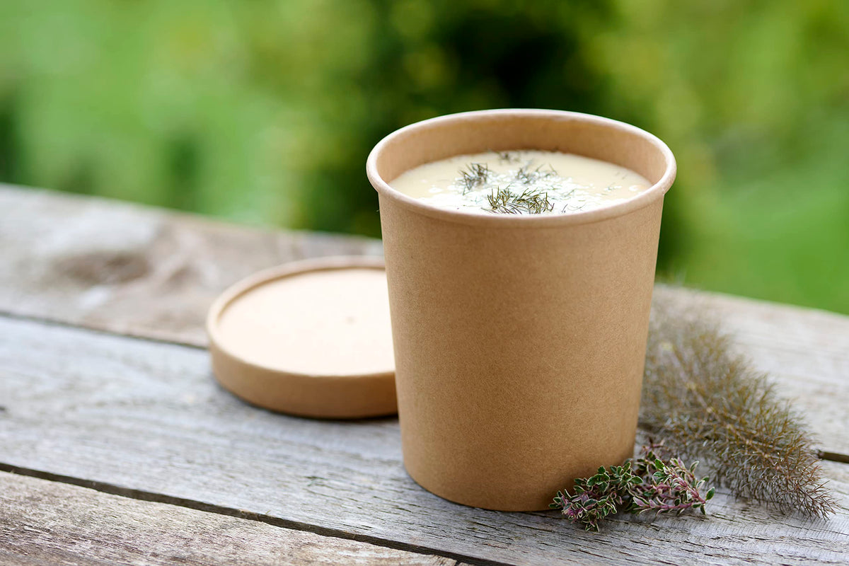 Caterpack 12-16oz Kraft Soup Lids Pack 25's