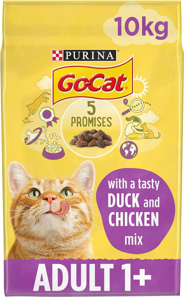 Go-Cat Adult Duck & Chicken Mix Dry Cat Food 10kg