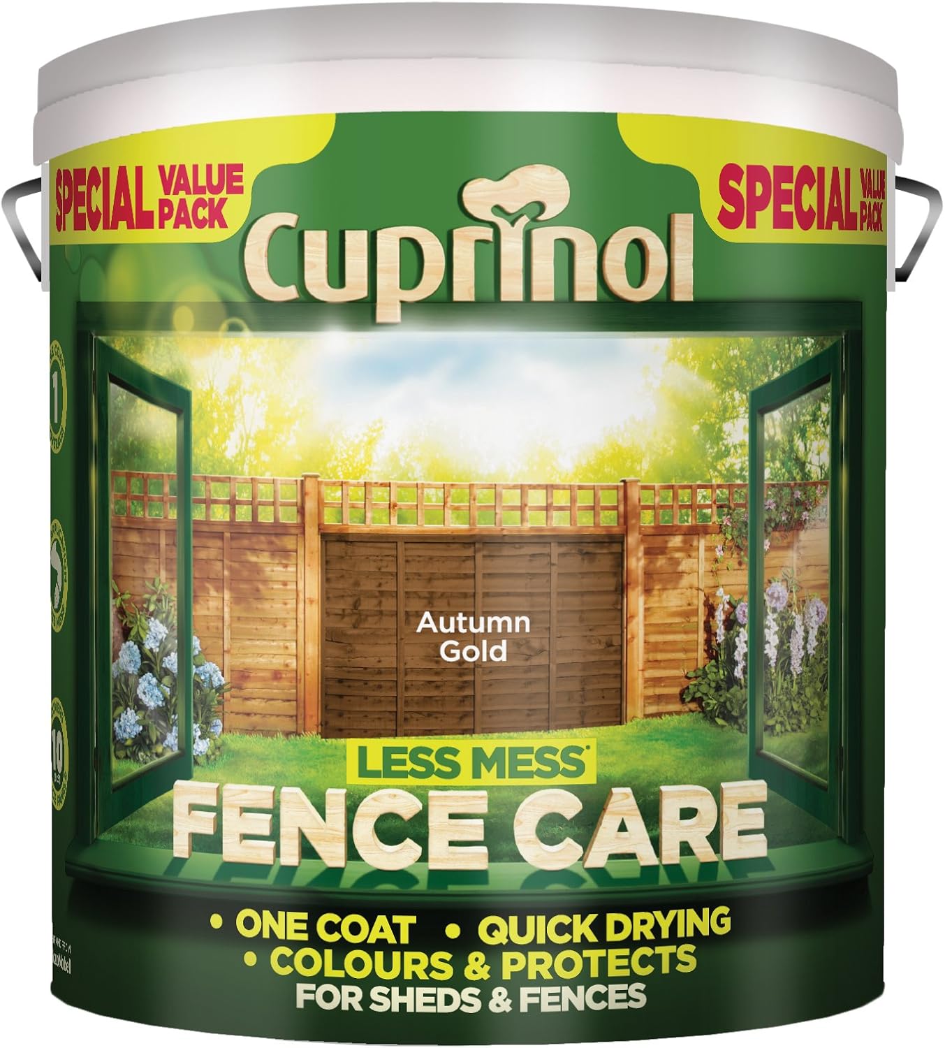 Cuprinol Less Mess Fence Care Autumn Gold 6 Litre