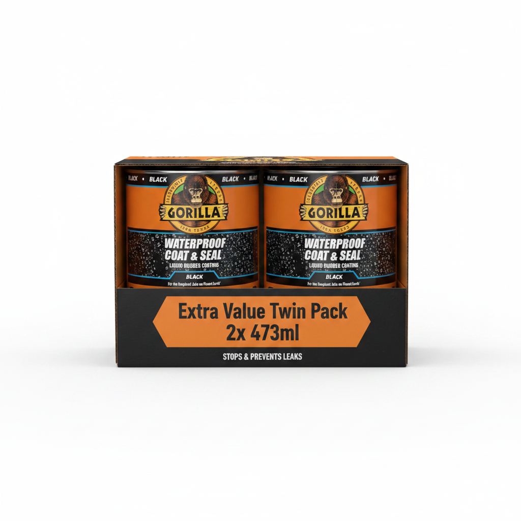 Gorilla 84756 Waterproof Coat & Seal Black 473Ml
