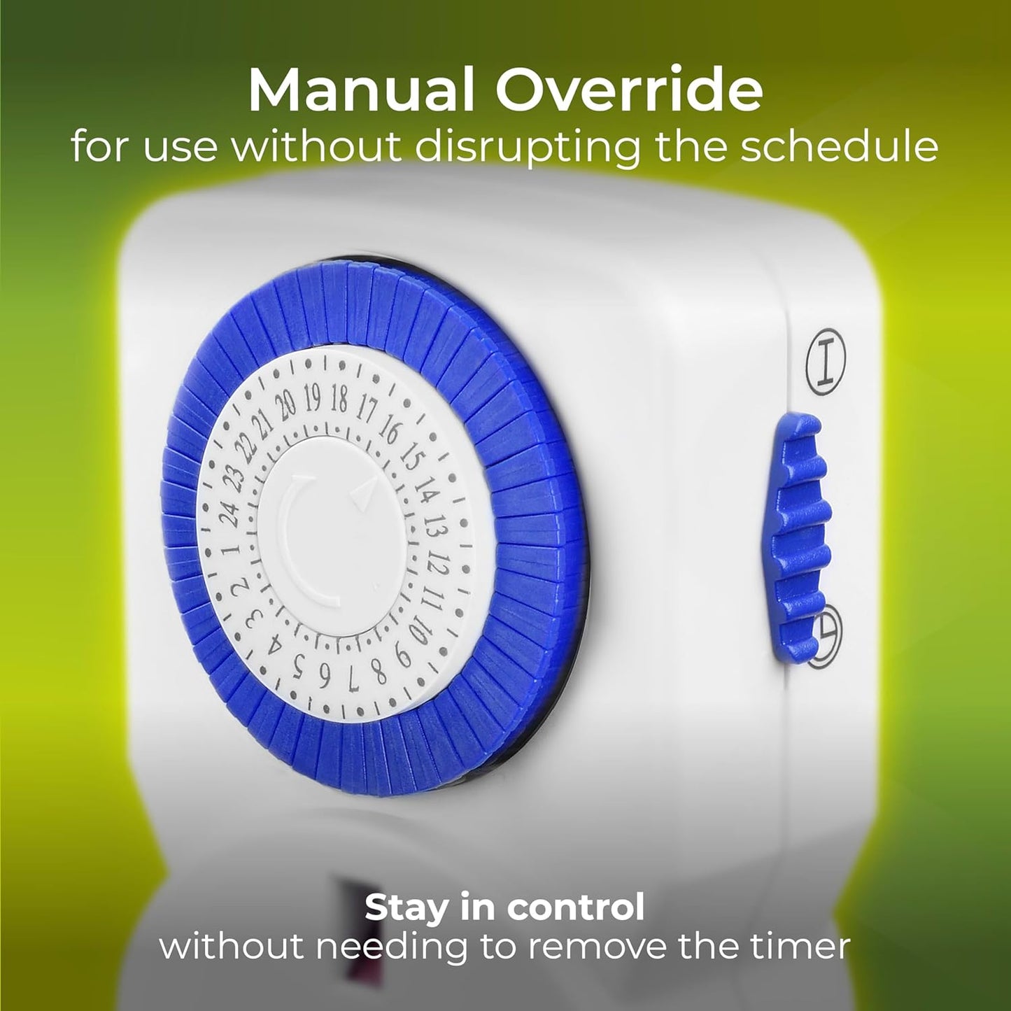 Masterplug Tms24-Mp Energy Saving Daily Mechanical Segment Timer Plug, White