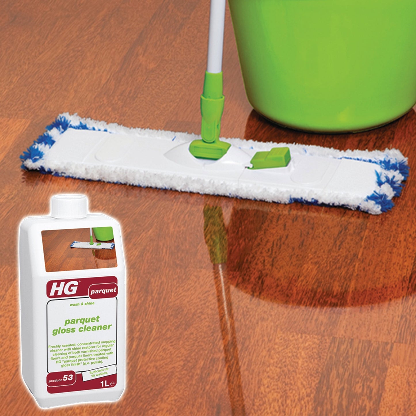 HG Parquet Gloss Cleaner Wash & Shine (Product 53) 1L