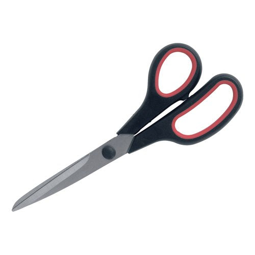 5 Star Premium Scissors 200mm Stainless Steel Blades Black/Red 909272