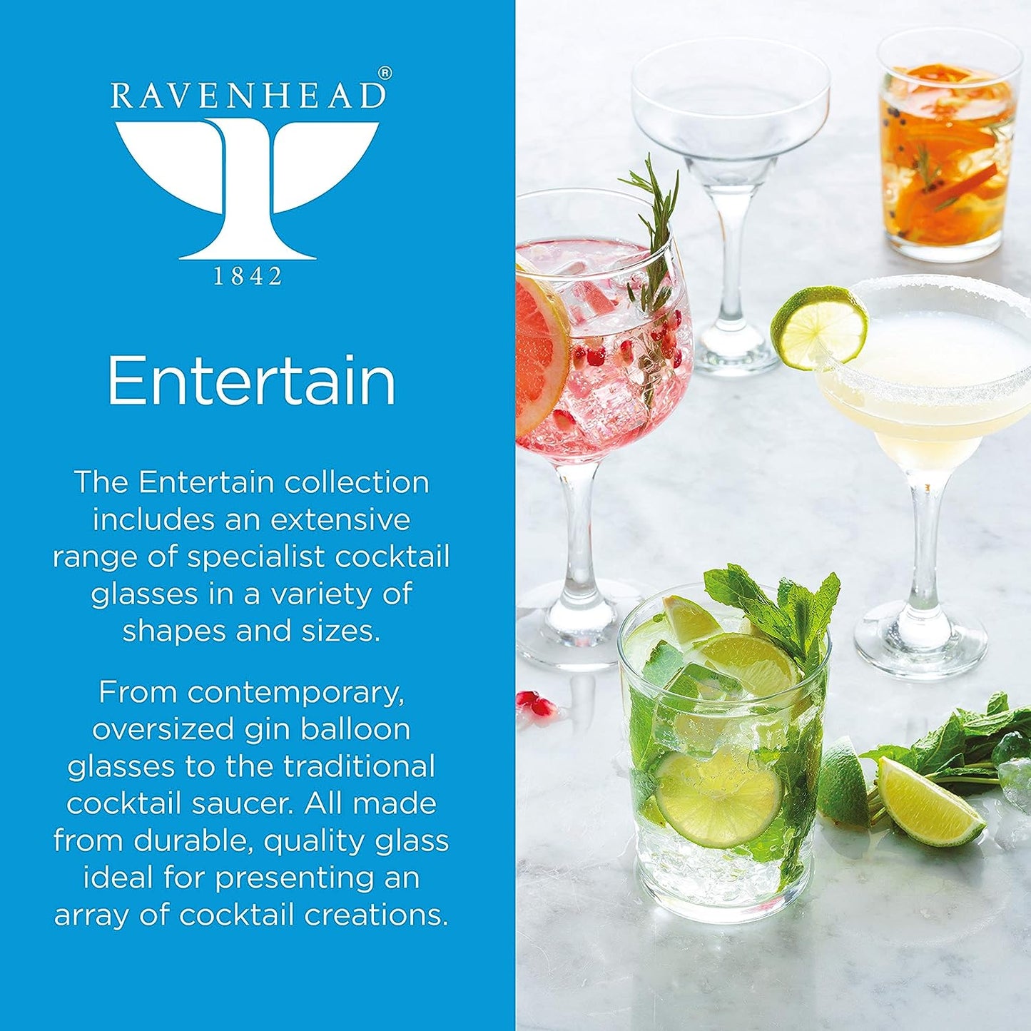 Ravenhead Essentials Cocktail/Martini Glasses 240ml x 2