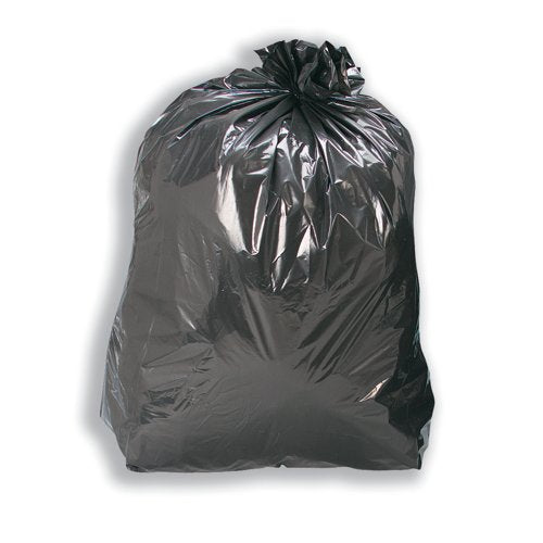 5 Star Recycled Medium/Heavy Duty Bin Liners 110L Black (Pack of 200) 929763