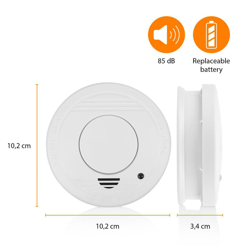 Smartwares Smoke Alarm RM250 | Optical Sensor | Battery Included | 10 Year Sensor Lifetime