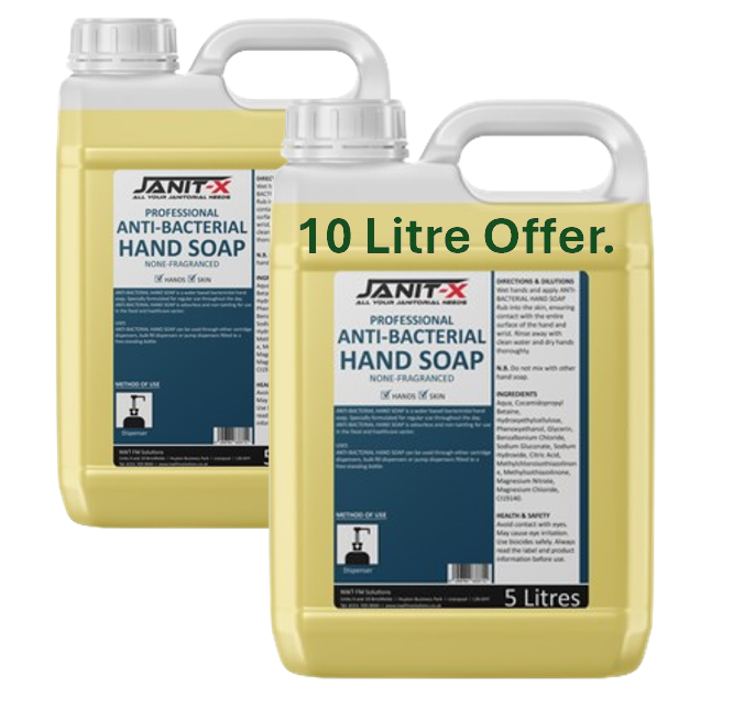 Janit-X Professional Anti-Bacterial Hand Soap 5L Fragrance Free for Food Handling