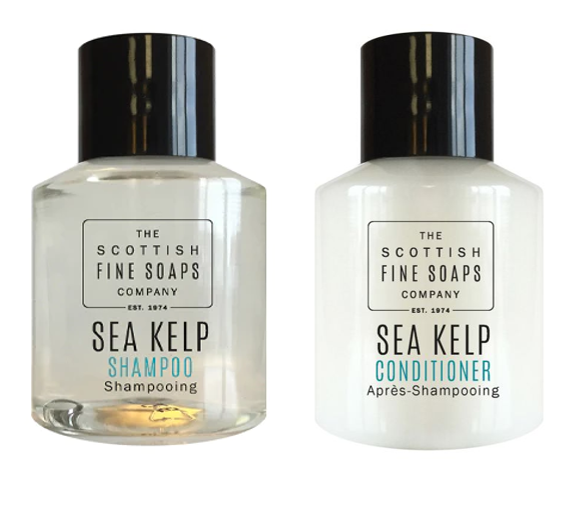 Sea Kelp Conditioner & Shampoo Bottles 30ml {Hotel Guest House, Travel Sized} - UK BUSINESS SUPPLIES