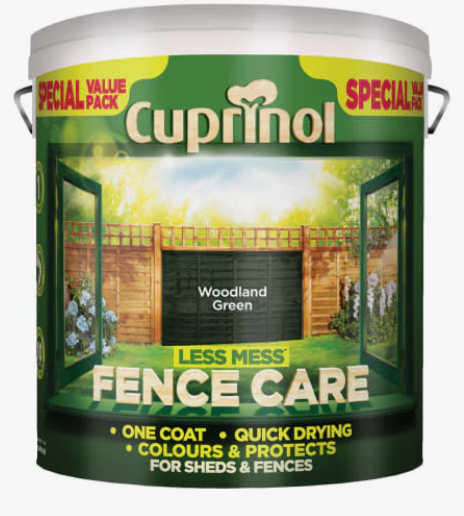 Cuprinol Less Mess Fence Care WOODLAND GREEN 6 Litre