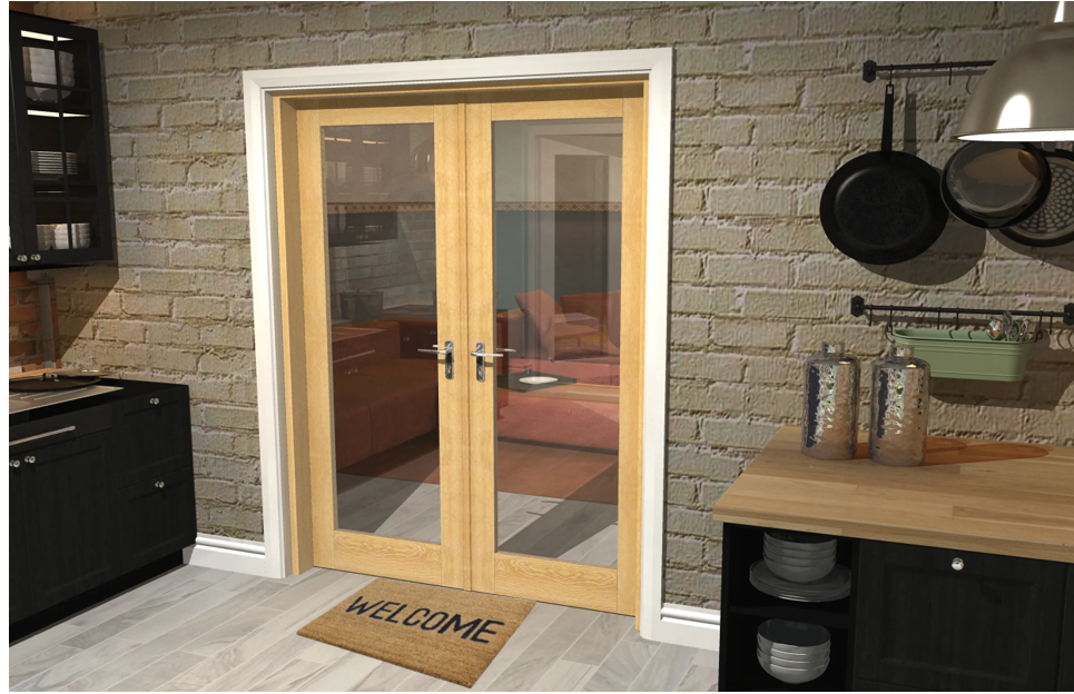 Fixtures "Welcome" 34cm x 60cm PVC Backed Coir Door Mat