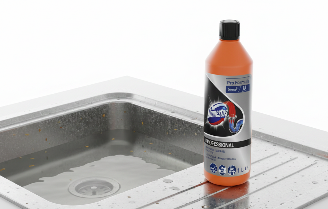 Domestos Diversey Professional Drain Unblocker Gel Fresh 1L
