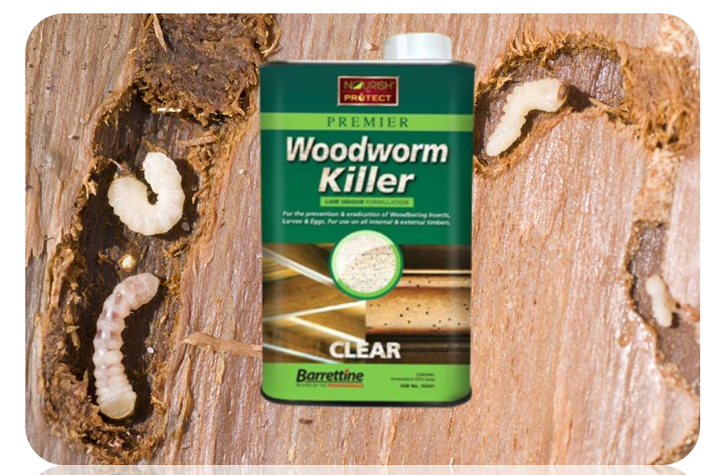 Barrettine Low Odour Woodworm & Boring Insect Killer 1 L