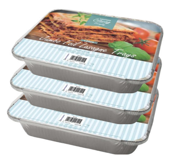 Aluminium Foils Tray Perfect sized for Lasagne or other use 27x32x5.5cm , 3 Pack